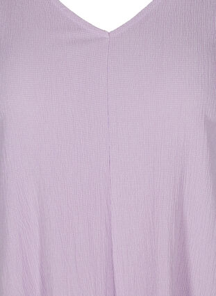 Kjole med puffermer og V-hals, Purple Rose, Packshot image number 2