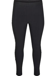Leggings med maljer, Black