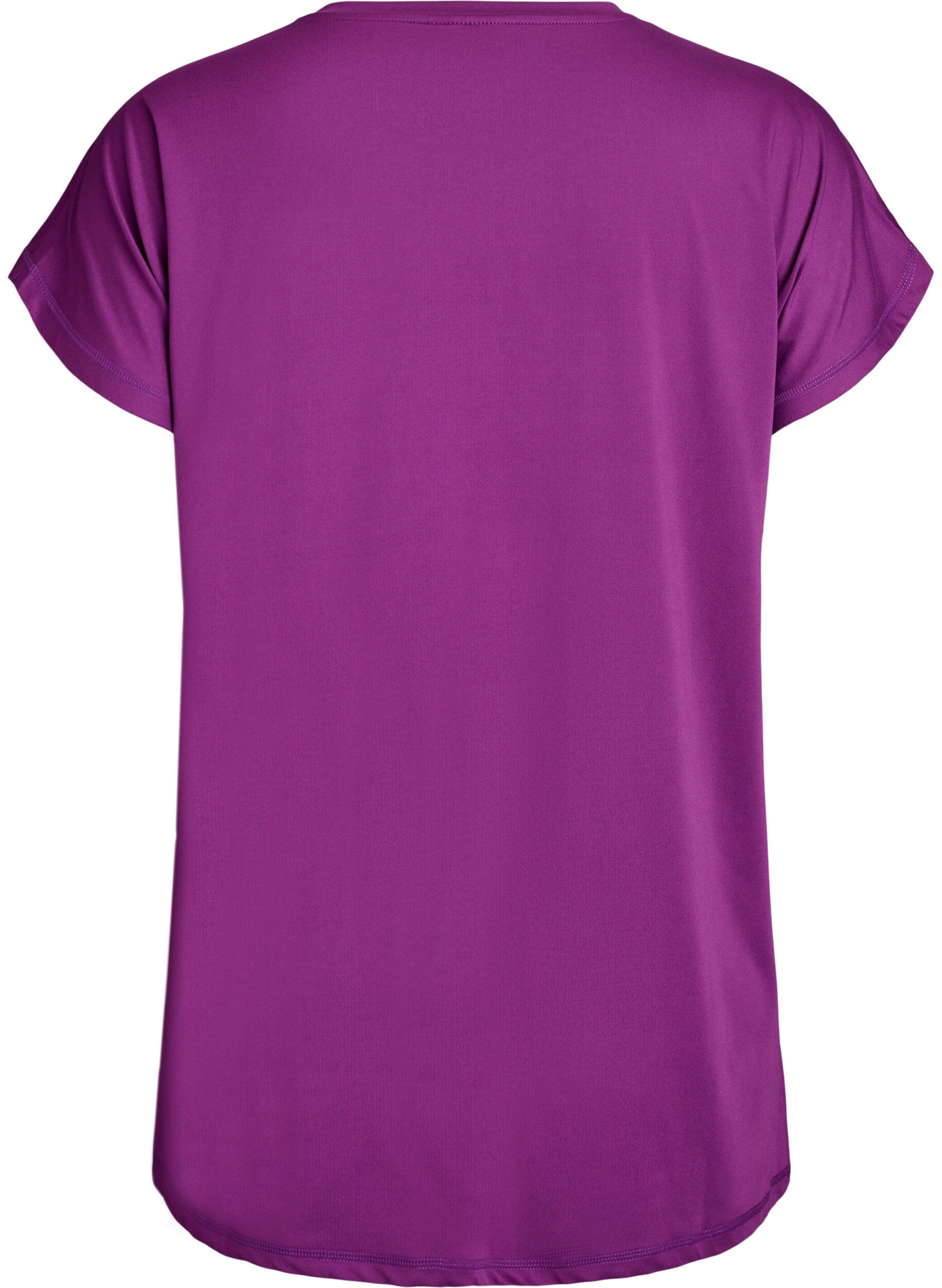 ZizziLang trengings T-skjorte, Lilla, Packshot image number 1