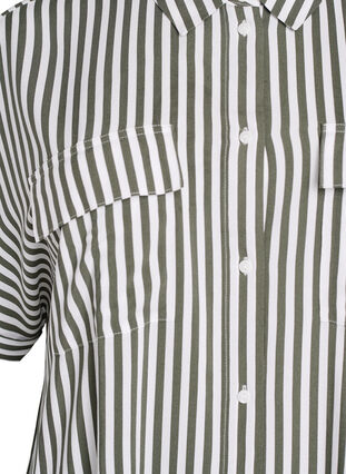 Zizzi FLASH - Lang skjortekjole med korte ermer, Grønn, Packshot image number 2