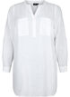 Tunika i bomull med 3/4-ermer, Bright White, Packshot image number 0