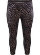 Velourleggings med leopardmønster, Brun, Packshot image number 0