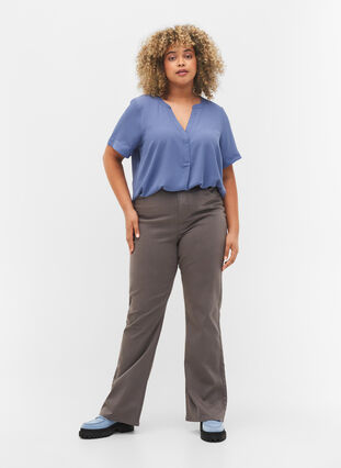 Zizzi Jeans med sleng og ekstra høyt liv, Excalibur, Model image number 0