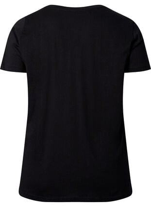 Trenings-t-skjorte med trykk, Black w. Run Away, Packshot image number 1