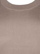 Strikket kjole med broderidetaljer, Desert Taupe Comb, Packshot image number 2