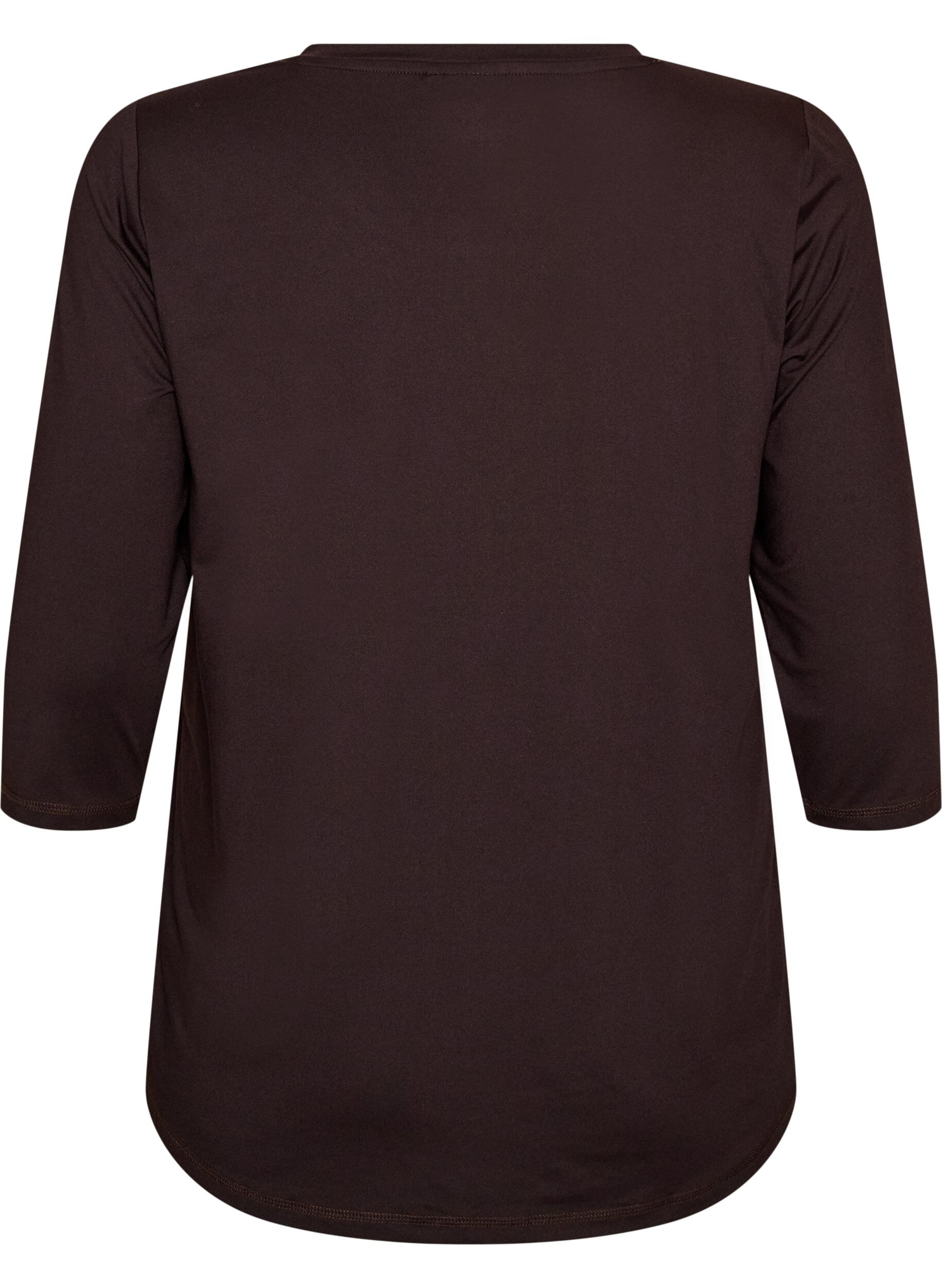 ZizziTreningsgenser med 3/4-ermer, Brown, Packshot image number 1