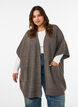 Cardigan med &aring;pen front og vide ermer, Brun, Model image number 0