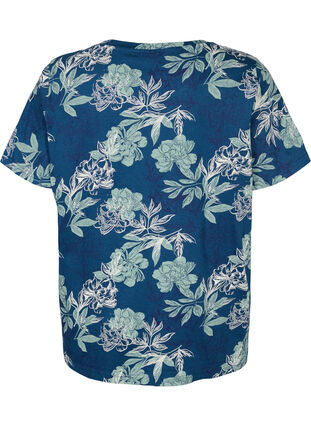 Oversize pysjamas T-skjorte med mønster, Insignia Blue AOP, Packshot image number 1