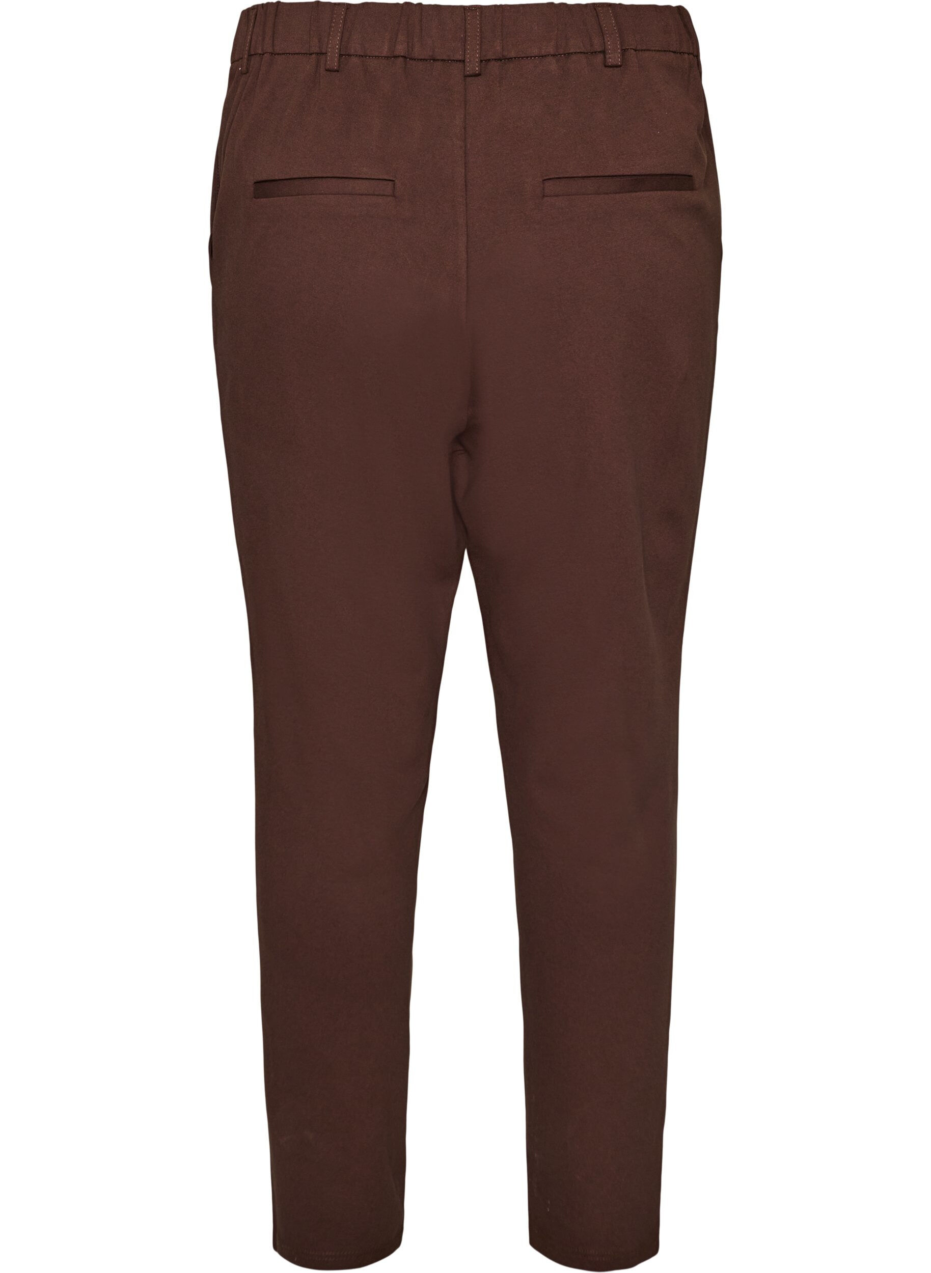 ZizziCropped Maddison bukser, Brun, Packshot image number 1