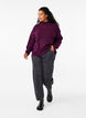 Strikket ullbluse med høy hals, Potent Purple Mel., Model image number 2