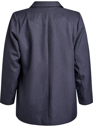 Zizzi Klassisk blazer med lommer, Grå, Packshot image number 1