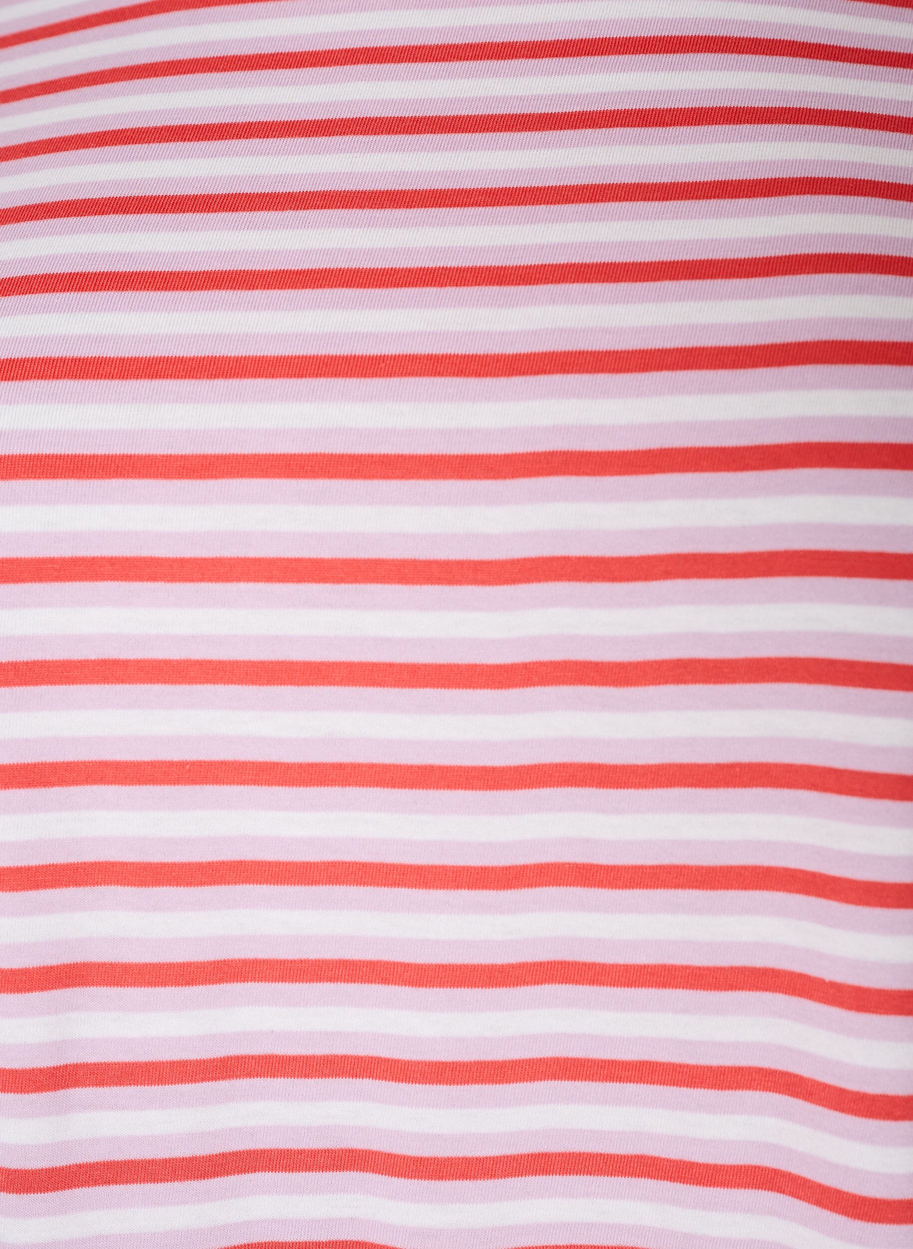 ZizziLang oversized stripete T-skjorte i &oslash;kologisk bomull, Lilla, Packshot image number 2
