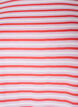 Lang oversized stripete T-skjorte i &oslash;kologisk bomull, Lilla, Packshot image number 2