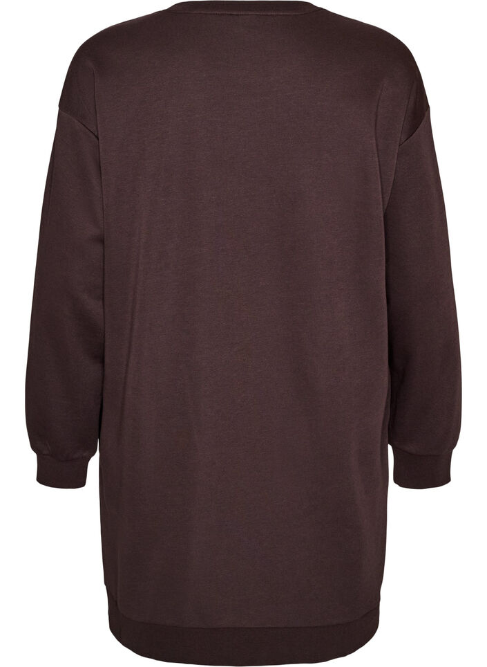 Loose fit genserkjole med lommer, Brun, Packshot image number 1
