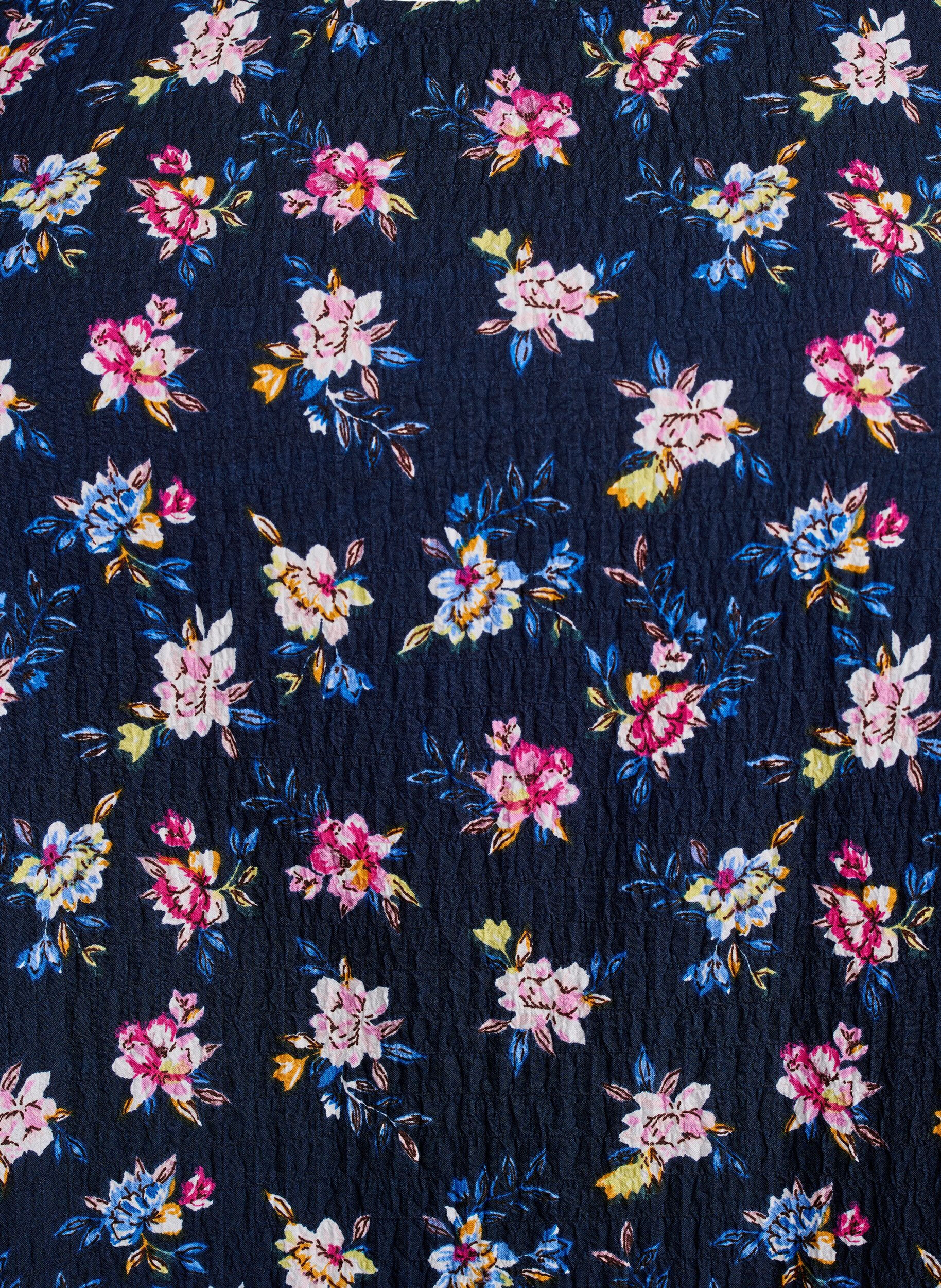 ZizziKortermet bluse med tekstur, Bl&aring;, Packshot image number 2