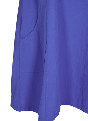 Kortermet bomullskjole, Dazzling Blue, Packshot image number 3