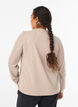 Jersey cardigan med rund hals og knapper, Beige, Model image number 2