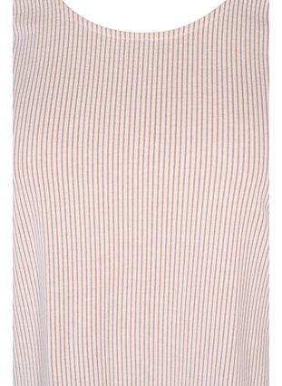 Stripete bluse med 3/4-ermer, Pecan Brown Stripe, Packshot image number 2