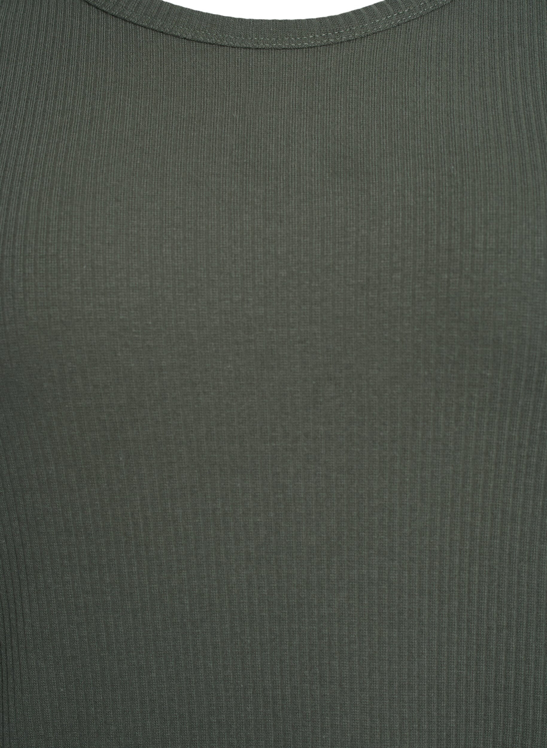 Zizzi Maxikjole i jersey med korte ermer, Gr&oslash;nn, Packshot image number 2