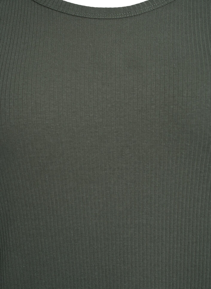 Maxikjole i jersey med korte ermer, Grønn, Packshot image number 2