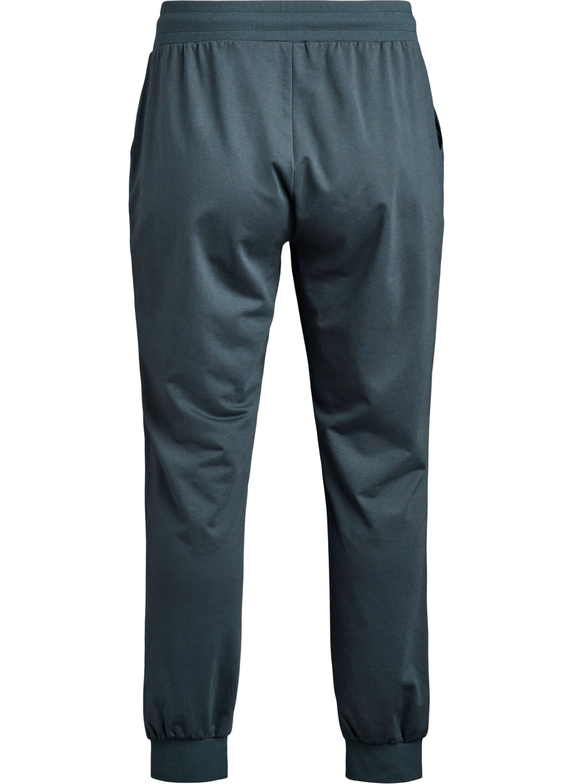 ZizziL&oslash;se joggebukser med lommer, Gr&oslash;nn, Packshot image number 1