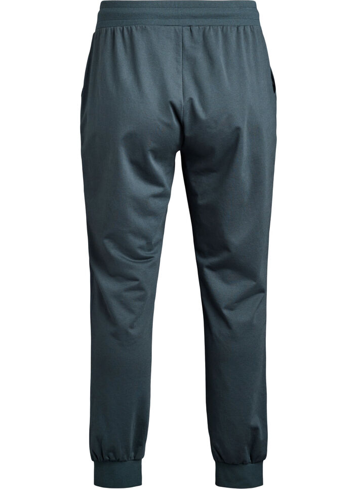 L&oslash;se joggebukser med lommer, Gr&oslash;nn, Packshot image number 1