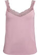 Viscose-topp med blondedetaljer, Rosa, Packshot image number 0