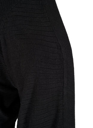 Strikket cardigan med struktur, Black, Packshot image number 2