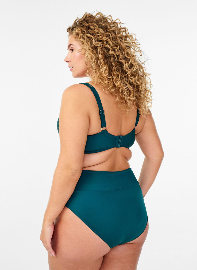 Bikinitruser med omslagsdetaljer, Gr&oslash;nn, Model