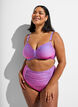 Stripete bikini-topp med spile, Rosa, Model image number 1