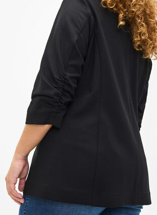 Zizzi Blazer med 3/4-lange ermer, Black, Model image number 2