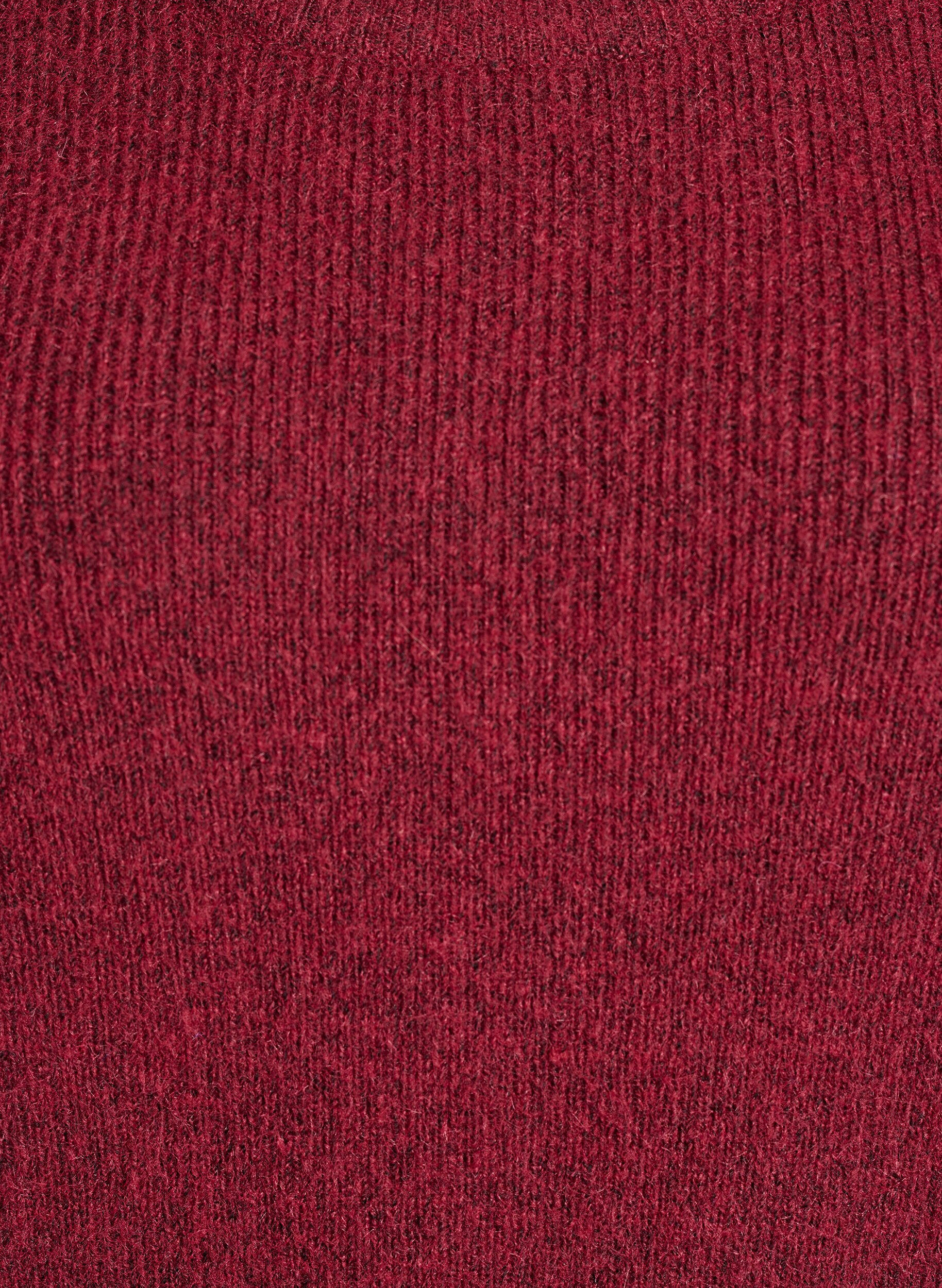 ZizziMelert strikkebluse med rund hals, R&oslash;d, Packshot image number 2