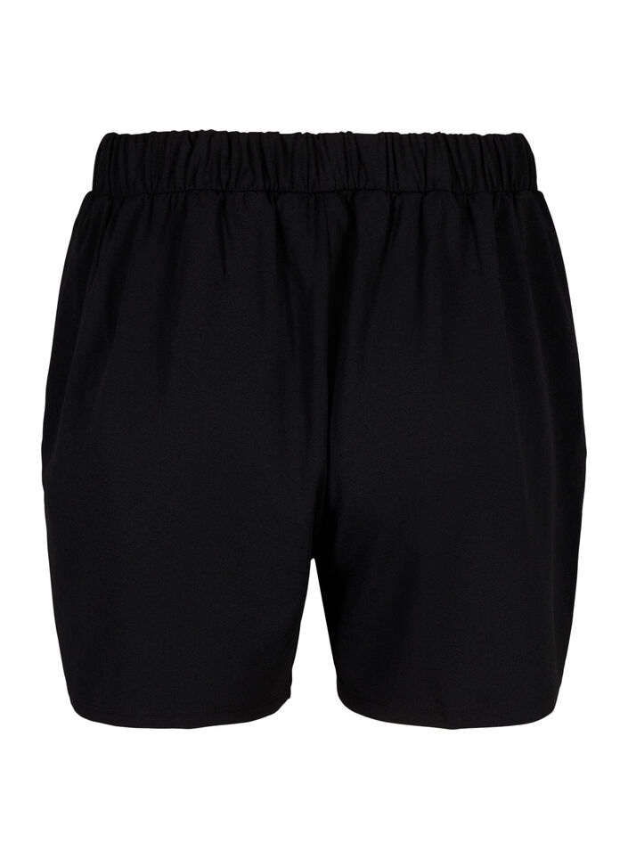 L&oslash;stsittende shorts med lommer, Svart, Packshot image number 1
