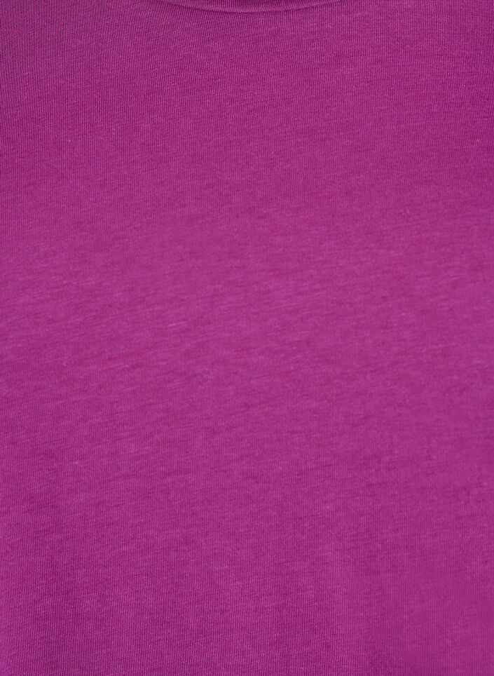 Kortermet t-skjorte i en bomullsblanding, Lilla, Packshot image number 2