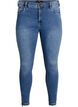 Cropped Amy jeans med glidel&aring;sdetaljer, Bl&aring;, Packshot image number 0