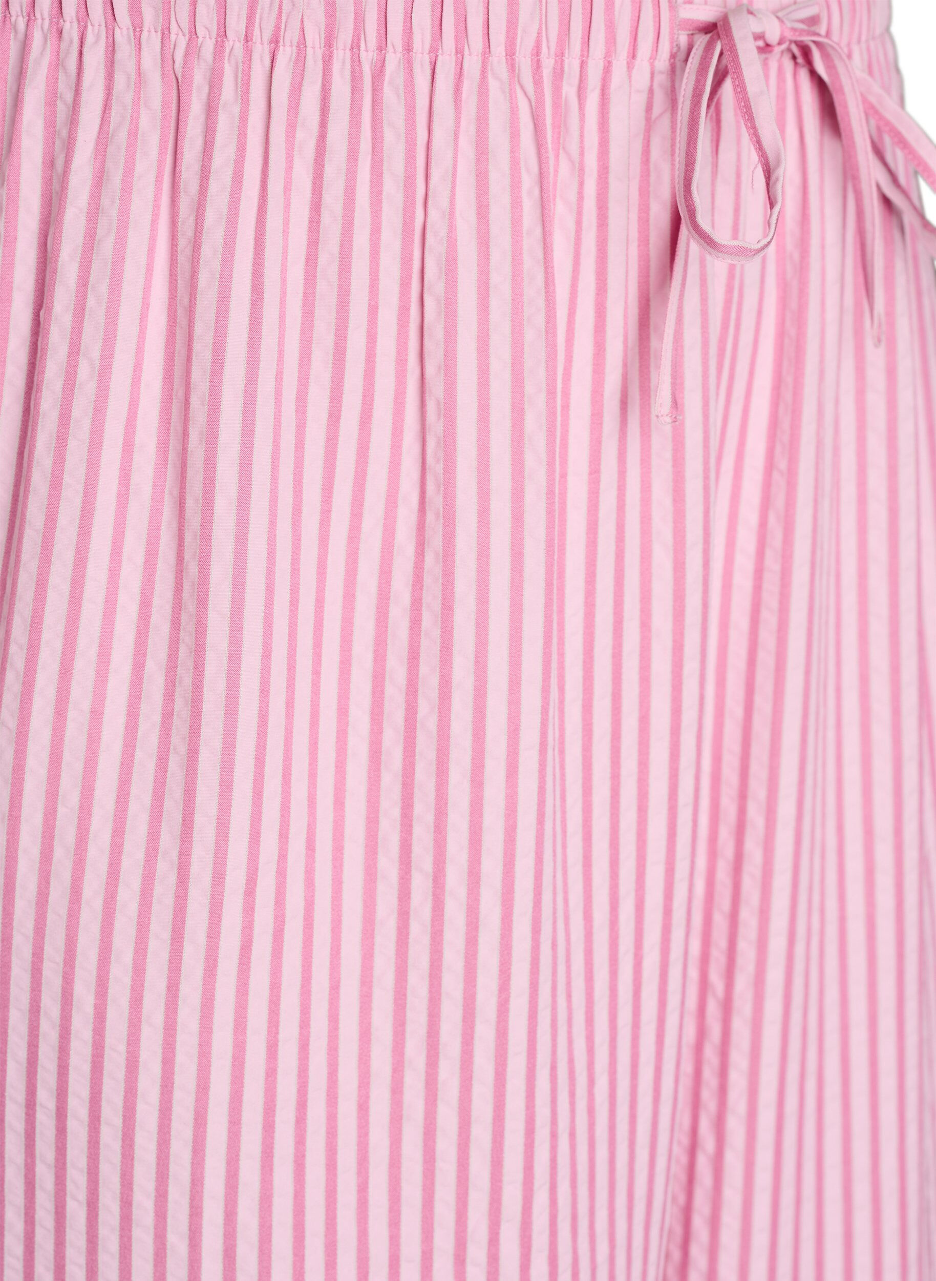 Zizzi L&oslash;se pyjamasbukser i seersucker med h&oslash;y midje, Rosa, Packshot image number 2