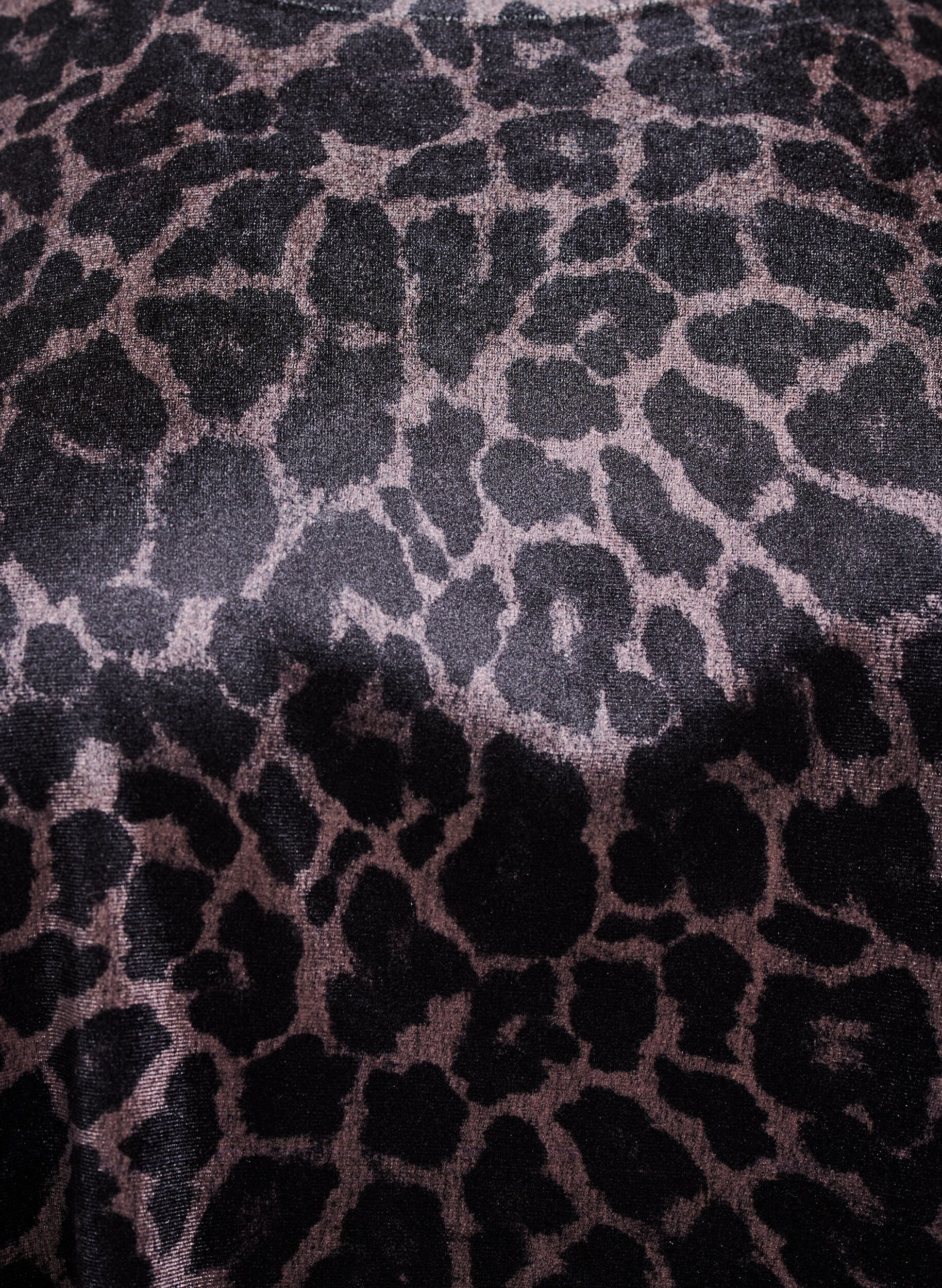 Zizzi Kortermet velour topp, Brun, Packshot image number 2