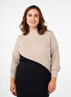 Fargeblokk kjole med høy hals, Black w. P.Cashmere, Model image number 2