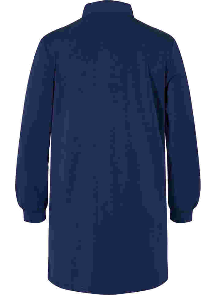 Tunikakjole med høy hals og glidelåsdetalj, Medieval Blue, Packshot image number 1