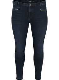 Cropped slim fit Emily jeans, Blue black denim