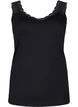 Topp med blonder, 2 stk., Black / Black, Packshot image number 2