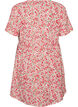 Kort bomullskjole med blomstertrykk, R&oslash;d, Packshot image number 1
