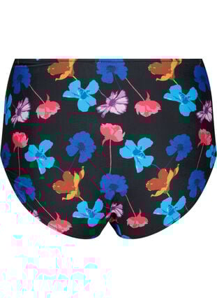 Zizzi Bikinitruse med trykk og høy midje, Svart, Packshot image number 1