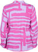 Mønstrete viskosebluse med omslagseffekt, Rose Violet AOP, Packshot image number 1