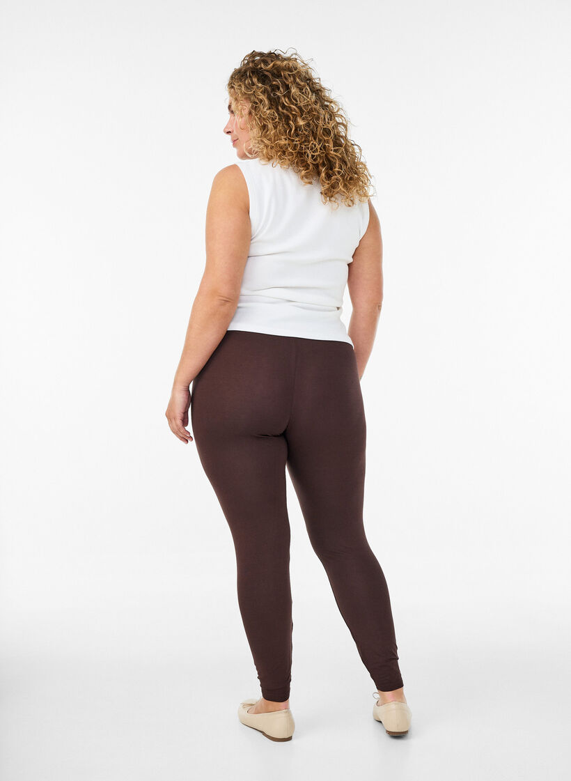 Basis leggings i viskose, Brun, Model image number 2