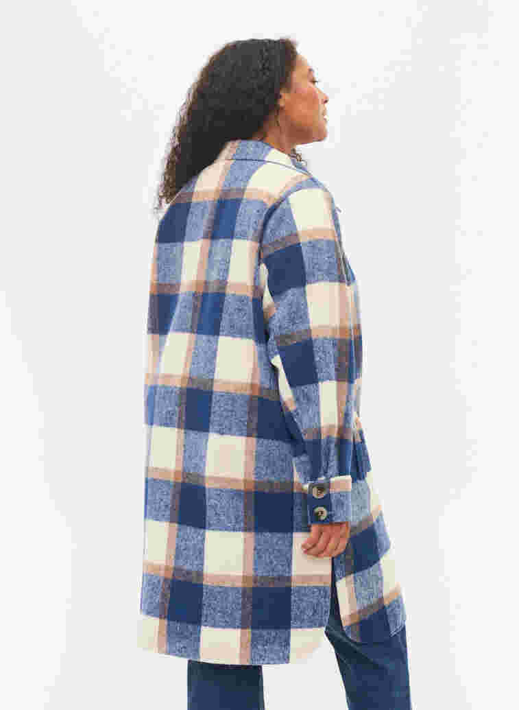 Rutete skjortejakke, Blue Check, Model