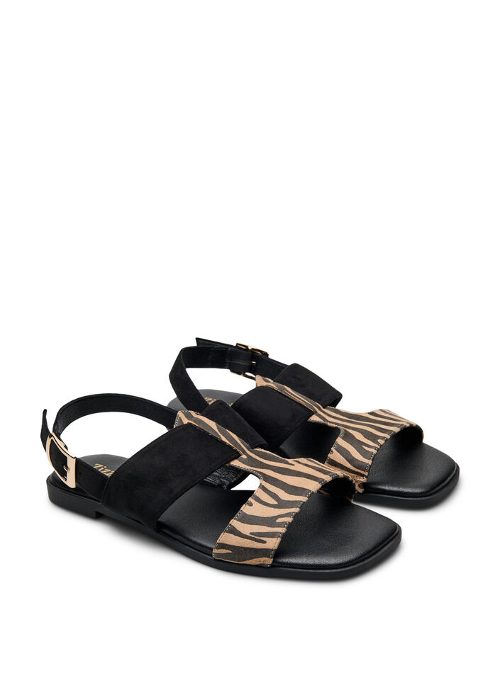 Wide fit - Sandaler med brede stropper, Svart, Packshot image number 1