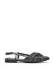 Glitrende slingback med sl&oslash;yfedetalj, Svart, Packshot image number 0