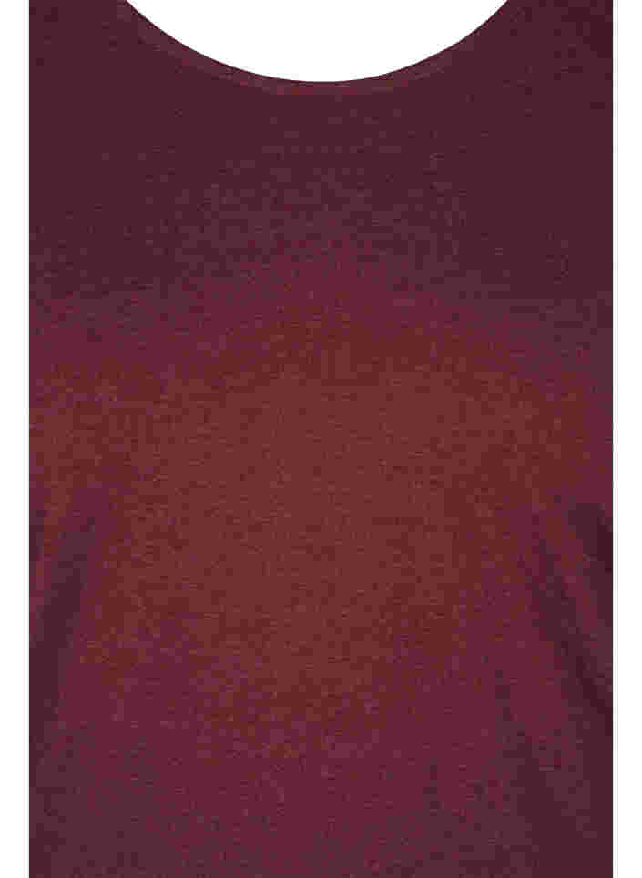 Basisgenser med lange ermer, Cabernet Melange, Packshot image number 2