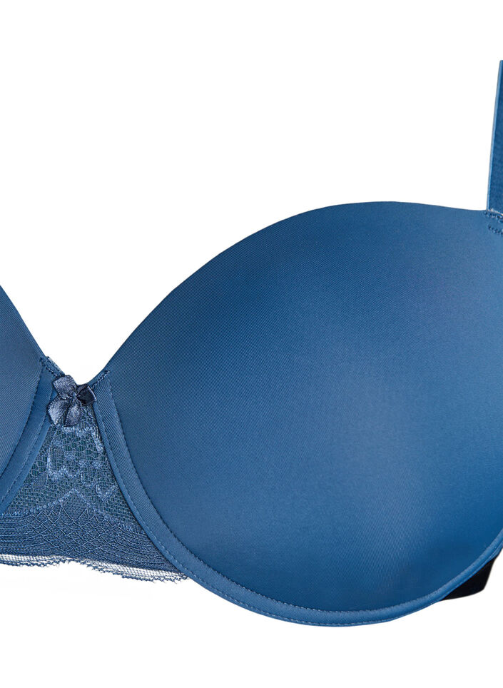Formstøpt bh med mesh, Blå, Packshot image number 2